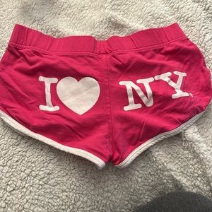 I ❤️NY short shorts - size L never worn no tag color bright pink
